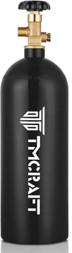 TMCRAFT Tanque de CO2 de 5 libras, cilindro de aleación de aluminio de alta resistencia con válvula CGA-320, cilindro aprobado por DOT para kit Kegerator y dispensación de cerveza de barril