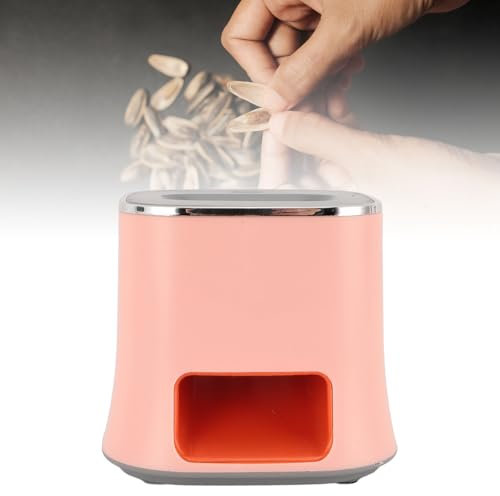 Pelador Automático de Semillas de Girasol, Almendras y Nueces: Fácil de Limpiar, Alta Eficiencia, Diseño Compacto (Rosáceo)