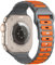 ALFARAY Silikon Armband Kompatibel mit Apple Watch Ultra 2 1 Armband 49mm 46mm 45mm 44mm 42mm für Herren Damen - Alpine Ocean Sportarmband für iWatch Series 10 9 8 7 SE 6 5 4 3 2 1 - Grau/Orange