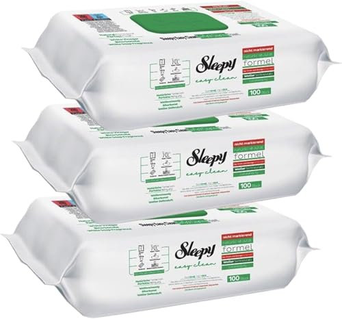 Sleepy Easy Clean Oberflächenreinigungstücher Handtuch 3er Pack mit gratis 2 Paar Haushaltshandschuhen - weißer Seifenzusatz