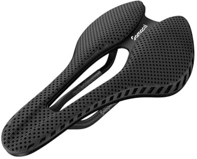 Samassi Fahrradsitz, 3D-bedruckter Fahrradsattel, bequemes Fahrradsitzkissen für Damen und Herren, leichter Kohlefaser-Fahrradsitz, stoßdämpfend und atmungsaktiv, ideal für Rennräder und Mountainbikes