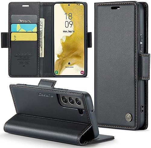 Phernykas Coque pour Samsung Galaxy S22 Plus Étui Portefeuille Cover en Cuir PU Wallet avec Cartes Magnétique et RFID Protection Antivol Folio Housse Samsung S22 Plus Case, Noir