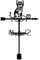 SUPERDANT Girouette de Jardin Exterieur pour Chat Girouette de Toit Girouettes à Boule en Ficelle pour Chat Girouette Décorative Indicateur de Métal Girouette Deco Jardin Exterieur