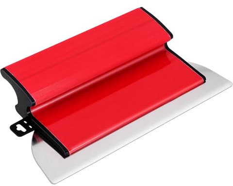 Lama per scrematura per cartongesso - Spatola per levigatura Spatola per cartongesso per scrematura di Cazzuola per intonaco Cazzuola di finitura semiflessibile resistente (Rosso - 25CM)