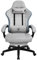 LUCKRACER Fabric Gaming Chair with Footrest, Ergonomic Computer Chair for Adults with Pocket Spring Cushion High Back Lumbar Support Heavy Duty Wide PC Chairs for Home Office (Grey)