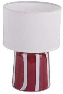 Leitmotiv Tischlampe Verano - Roter Ocker - 13.5x13.5x20cm | Rund - skandinavisch - Glas - Tischleuchte Wohnzimmer & Schlafzimmer - Tischlampen modern