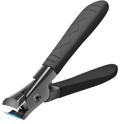Nail Clippers Stainless Steel Ultra Sharp Large Toenail Clippers for Thick Nails, Seniors & Men(Black)
