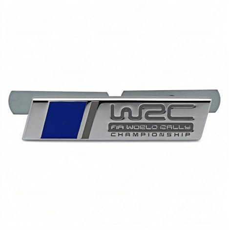Auto Styling 3D WRC Metall Front Grill Abzeichen Dekorative Emblem Auto Zubehör(Silver)