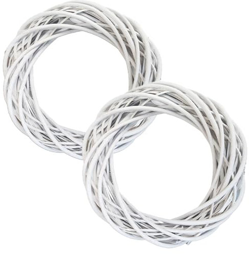 Marco de la Corona 2pcs Forma de Corona Blanca de 10 Pulgadas Navidad Natural Hacer CARRILLA DE DIY, Partir DE LA Puerta del Carrer