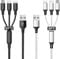 Multi Charging Cable 2 Packs 6.6FT/2M, 3A 3 in 1 Fast Charging Cord,Nylon Braided Multiple USB Cable with iP Micro USB Type C Port for iPhone,Samsung,PS4, Tablet, Xiaomi and More(Ongly charger)