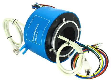 HEXEH slip rings Slip Ring With Bore 50mm OD119mm 1 Channel Gigabit 6 Wire 10A Ethernet Sliprings With GJ45 Male Connector Used in industry