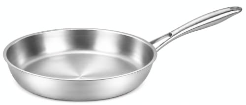 Nontoxicook Professional 30cm Uncoated Tri-Ply Stainless Steel Frying Pan