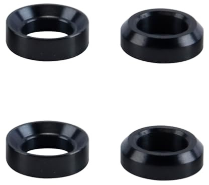 Durlo 2 Sets Brake Screw Washers Spacer M6 Titanium for Mountain Bike Bicycle Brake Caliper Fixed Screws Concave Convex Balance Disc​