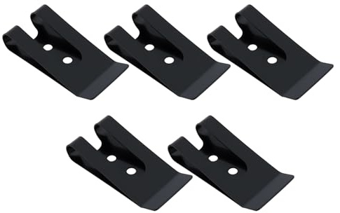 OTOTEC 5 Stück Schwarzes Metall-Gürtelclip-Holster 53 X 25 Mm für Geldbörsen Beutel Gürtel