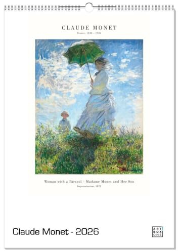 artboxONE Kalender 2026 Claude Monet Wandkalender A2 2026 Natur