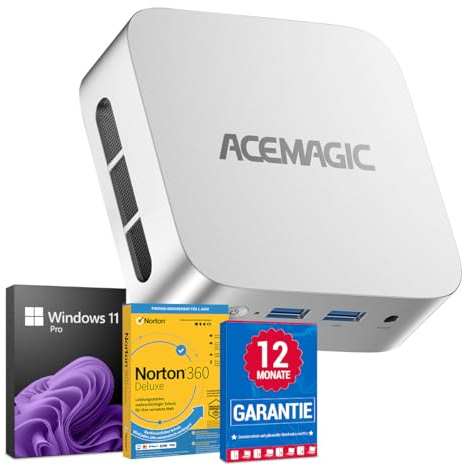 Mini PC Computer, Intel Twin Lake N150 (4C/4T, bis zu 3.6GHz), 16GB DDR4 256GB M.2 SSD Micro PC mit Windows 11 Pro | UHD Dual Display | Gigabit Ethernet | WiFi 6 | BT 4.2