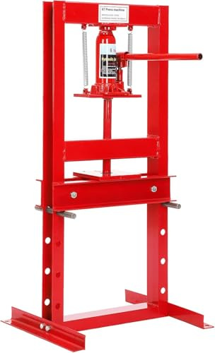 M.J COMFY-LIFE 6 Ton Benchtop Hydraulic Workshop Press, Heavy Duty H-Frame Hydraulic Press Machine with Adjustable Height, Professional Bench Press Tool for Garage, DIY & Metalworking Applications
