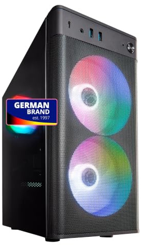 ERAZER Recon P40 Gaming PC - Core Ultra 5 225, GeForce RTX 5060 8 GB GDDR7 | 16 GB DDR5 RAM, 1 TB PCIe SSD, 3x RGB Gehäuselüfter, 650 Watt Netzteil, Windows 11 Home