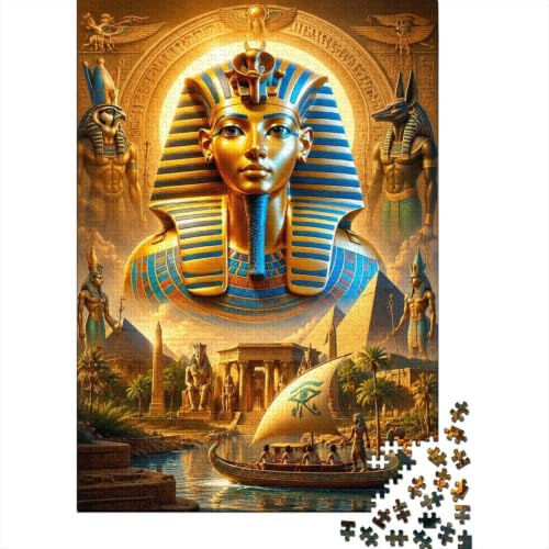 1000pcs Mini Puzzle Für Erwachsene Pharao Pyramide Tempel | 52x38cm Karton Wohnzimmerdekoration Langlebige Struktur Freundegeschenk Angstlinderung