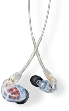 Shure Se535-Cl Auricolari Professionali con Design Over-The-Ear, Tecnologia Sound Isolating con Triplo Microdriver ad Alta Definizione, Spaziosità Sonora + Ricchezza dei Bassi, Cavo da 3.5 Mm | Triple driver ad alta definizione, riduzione del rumore, vestibilità sicura e confortevole, trasparente