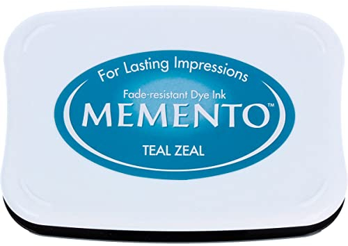 Tsukineko ME000602 Teal Zeal Memento Ink Pad, Turquoise, 6.8 x 9.8 x 1.8 cm