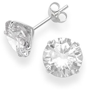 Heather Needham Sterling Silver Large Cubic Zirconia Stud Earrings for Women - Radiant & Elegant - Size: 9mm - Gift Boxed 5771CZ