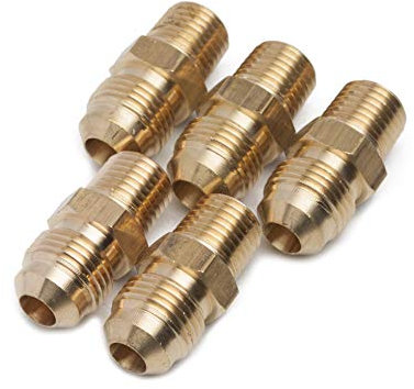 Generico-Nuovo Ottone 45¡ã Flare 3/8 OD x 1/4 Male NPT, Connettore Tubo Raccordo(confezione da 5)