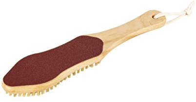 REMOS Hornhautfeile aus heimischem Buchenholz mit Fuß-& Körperbürste Naturborste