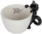 Lily 's Home Cute Angeln schwarz Cat Becher für Kaffee und Tee. 3D Tasse aus Keramik für Katzenliebhaber