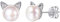 SILVERCUTE Damen-Ohrringe Sterling-Silber 925 Ohrstecker und Flöhe Form Blume/Weihnachtsbaum/Kaktus/Anhänger Glühbirne Schraubverschluss Feder Modeschmuck für Mädchen perfektes Geschenk,