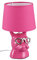 Reality Leuchten Tischleuchte Dosy R50231093, Fuß Keramik Glänzend, Stoffschirm Pink, exkl. 1x E14