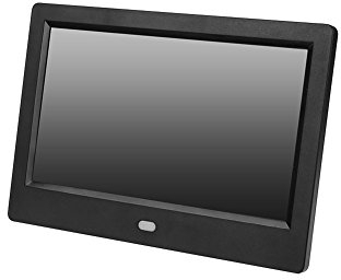 7 Zoll Digitaler Fotorahmen, HD LED Display Elektronischer Bilderrahmen, 1024 x 600, Support Musik Player/Video/eBook/Uhr/Kalende, mit Fernbedienung