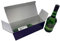 5 x Wine Spirits Champagne Bottle Presentation Gift Postal Shipping Mailing Boxes Carton 300 x 115 x 108mm - White/Black/Red/Blue (Blue)