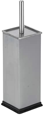 Optimal Products 5L Pedal Bin Slim Lid Soft Close Brush Holder Home Office Waste Paper Dustbin (GREY BRUSH ONLY)