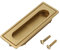 ViaGasaFamido Recessed Handle, Brass Cabinet Hardware Flush Pull, Recessed Invisible Flat Finger Pull with 2 Screw for Sliding Door Drawer and Cabinet