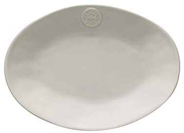 Costa Nova, Nova Kollektion, Steinzeug Geschirr, Platte, oval, sandgrau, 30 cm