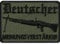 German Army Morale Patch zum annähen/aufbügeln Deutscher Meinungsverstärker MG - Waffen Aufnäher Militär Abzeichen Bundeswehr Geschenk DIY Applikation Jacke/Weste/Jeans/Uniform 70x50mm
