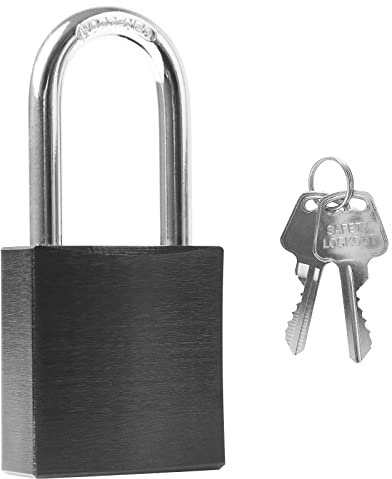 Diyfie Cadenas à Clé en Aluminium Massif, Cadenas Étanche pour Extérieur et Intérieur, 44MM Longue Anse, 2 Clés, Pour Casier, Boîtes, Clôtures, Verrous de Porte
