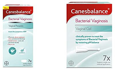 CanesBalance Vaginal Pessaries Bacterial Vaginosis Symptom Treatment, Starts to Work Immediately to Relieve Unpleasant Intimate Odour Associated with Vaginosis Vaginal Singleuse Gel, Pack of 7