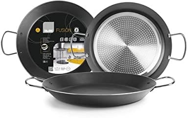 IBILI - Paellera fusion - 42 cm - Aluminio - Antiadherente - 10 raciones - Apto para induccion