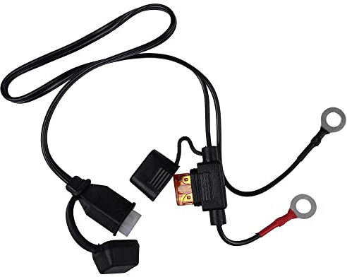 Bike It Battery Charging Lead with 5A Fuse and Tamiya Waterproof Connector [+ ROUND / - SQUARE terminals]