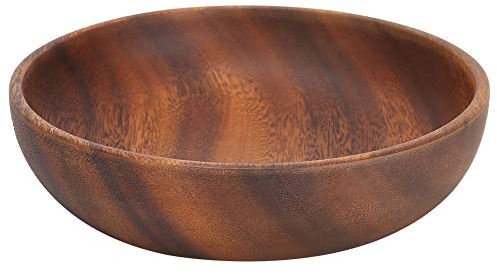 Cuenco de Madera para Sopa, Cuenco para Ensaladas, Cuenco para Servir Alimentos, Cuencos para Mezclar Frutas641 03 para Alarma(17.5 * 4cm)