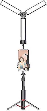 FURUIWUFENG Halterung für Autotelefon Fill Light Kit Mit Stativständer Telefonhalter Dimmable Ringlicht Für Live-Streaming-Videoaufnahme-Kamera-Fotografie-Make-up-Selfie Auto handyhalter