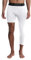 OEBLD Single Leg 3/4 Kompressionsstrumpfhose, Unisex Sport Kompressionshose, Einbein-Basketball-Beinärmel, Weiß-rechts-kurz, Small