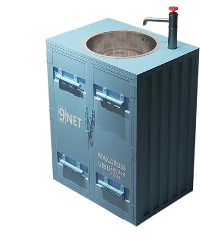 Lavabo sur colonne Combinaison de lavabo de style industriel avec armoires en fer, vanité au sol avec robinet et ensemble de vidange, lavabo sur pied de salle à manger de bar de salle de bain vintage