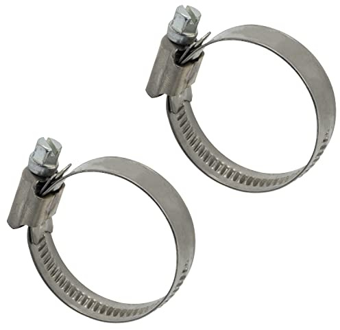 AERZETIX - C63576-2er-Satz Schlauchschellen mit tangentialschraube 25-40 mm verstellbar - breite 12 mm - aus edelstahl - silberfarben - lüftungsrohre gartenarbeit wasser sprinklerschlauch