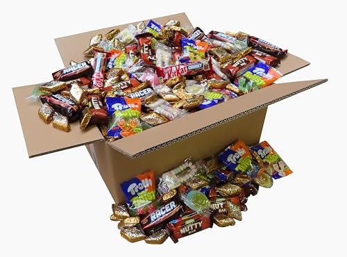 CAPTAIN PLAY Karneval Wurfmaterial, 4 kg Mix, 300 Teile Wurfmaterial Karneval in Einzelverpackung, Süßigkeiten Großpackung mit Resten von Halloween, Weihnachten und Ostern