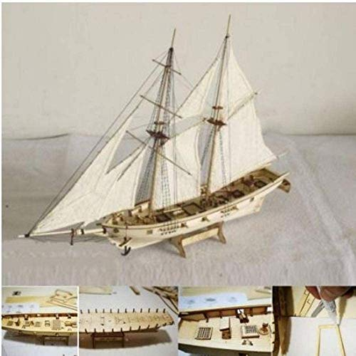 Modell Schiff Wohnzimmerdekoration Segelboot Modell 1:100 Holzsegelboot Schiff zum Selbermachen Modelldekoration Montage Segelboote Spielzeug Geschenk Zur Dekoration