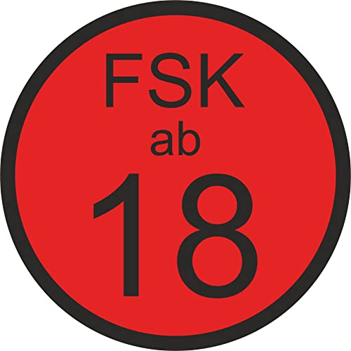 Daged 6x Aufkleber Fsk 18 Jahren Infoschild Alterseinstufung Selbstklebende Karte Sticker Ø6cm - T051