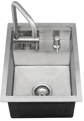 Ruvati 20 inch Stainless Steel RV Sink With Concealed Faucet and Soap DIspenser - RVH8272ST